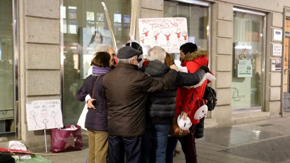 Movilización de la plataforma de Afectados por Hepatitis C de Valladolid.-ICAL