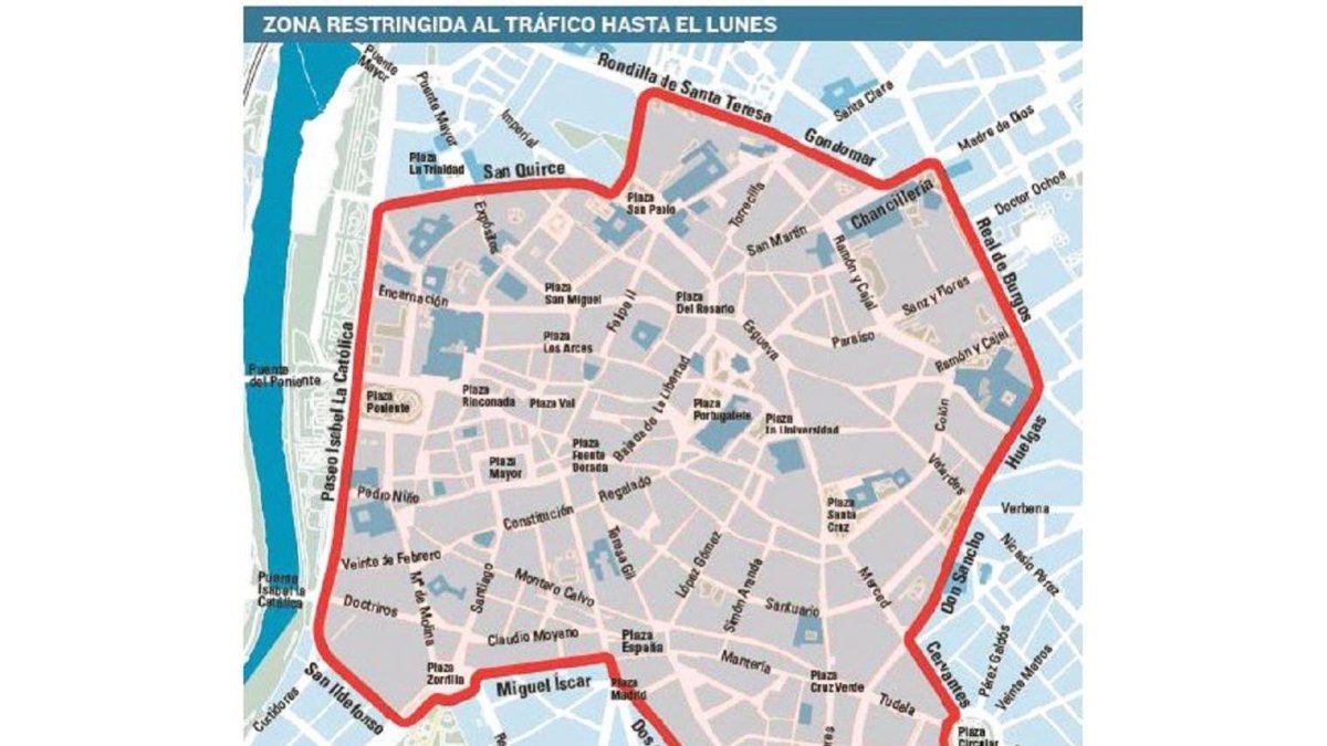 Zona restringida al tráfico hasta el lunes-EL MUNDO