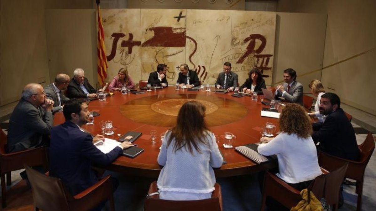 Consejo ejecutivo en el Palau de la Generalitat.-ALBERT BERTRAN