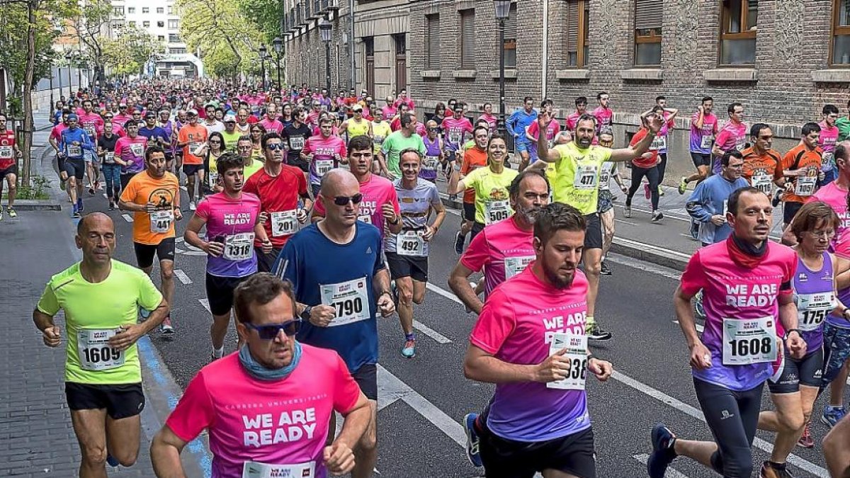 Participantes en  la 1/2 Media Maratón Universitaria celebrada en 2018 en Valladolid.