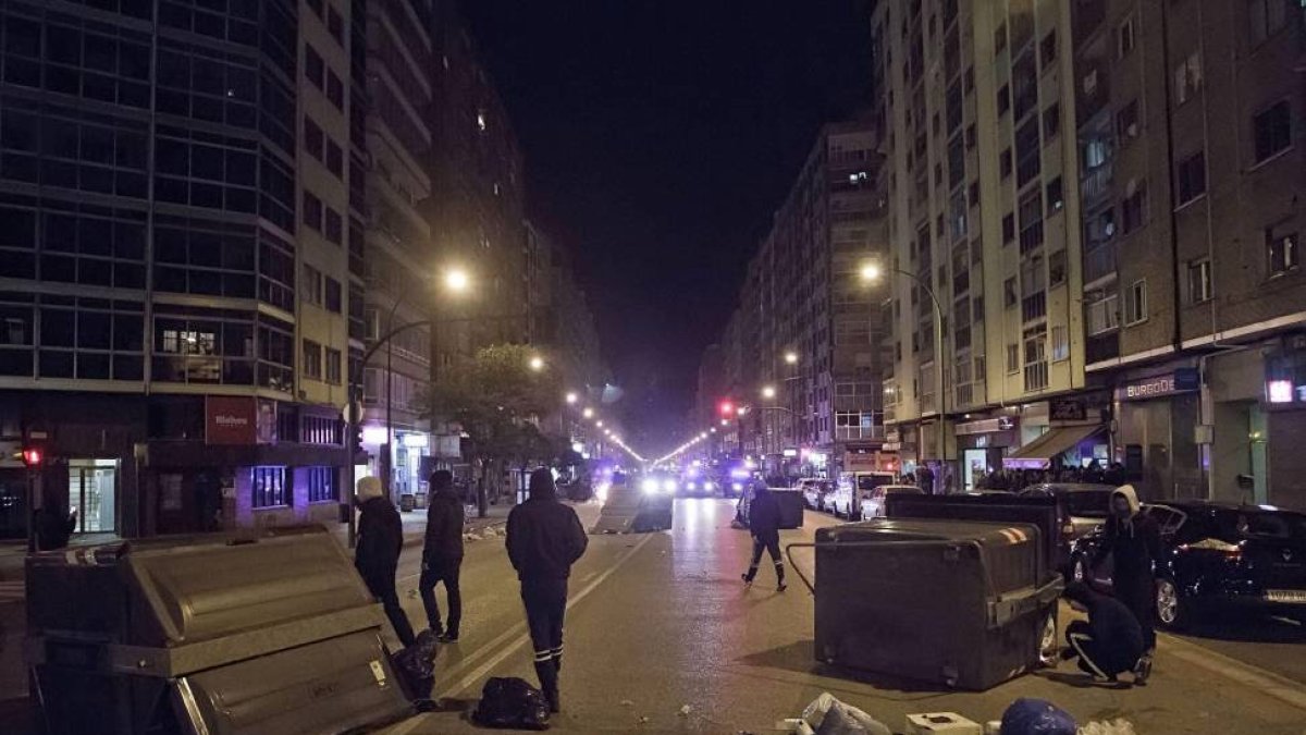 Disturbios en el barrio de Gamonal durante las protestas del pasado fin de semana-Efe
