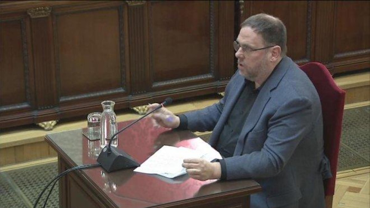 Junqueras, durante el turno de última palabra-ACN