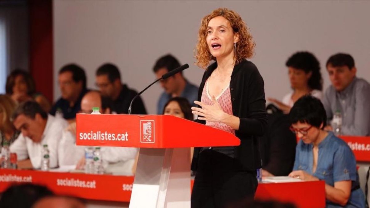 La candidata del PSC a las elecciones generales, Meritxell Batet, interviene ante el consejo nacional del partido-JOSEP GARCIA