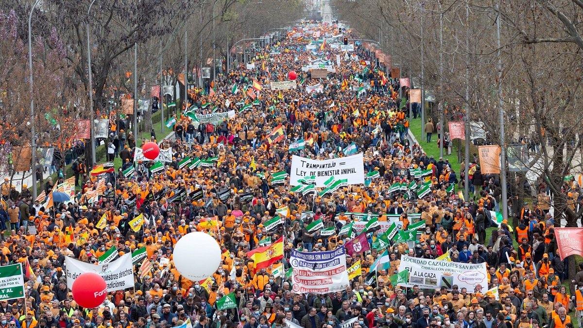 manifestacion de cazadores del 20 de marzo