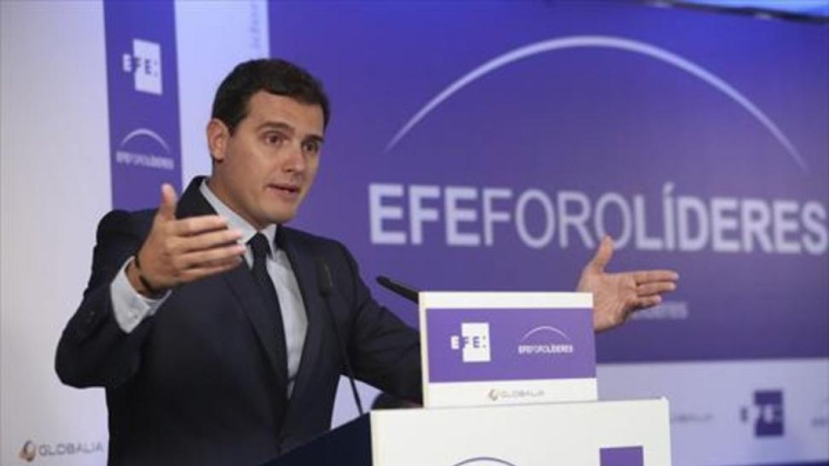 Rivera, durante su intervención en el foro de la agencia Efe-EFE / ANGEL DIAZ