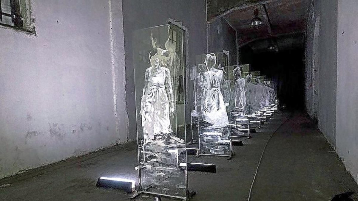 ‘Ubiquitas’, instalación que Borondo presenta en Rímini.-FABIANO CAPUTO