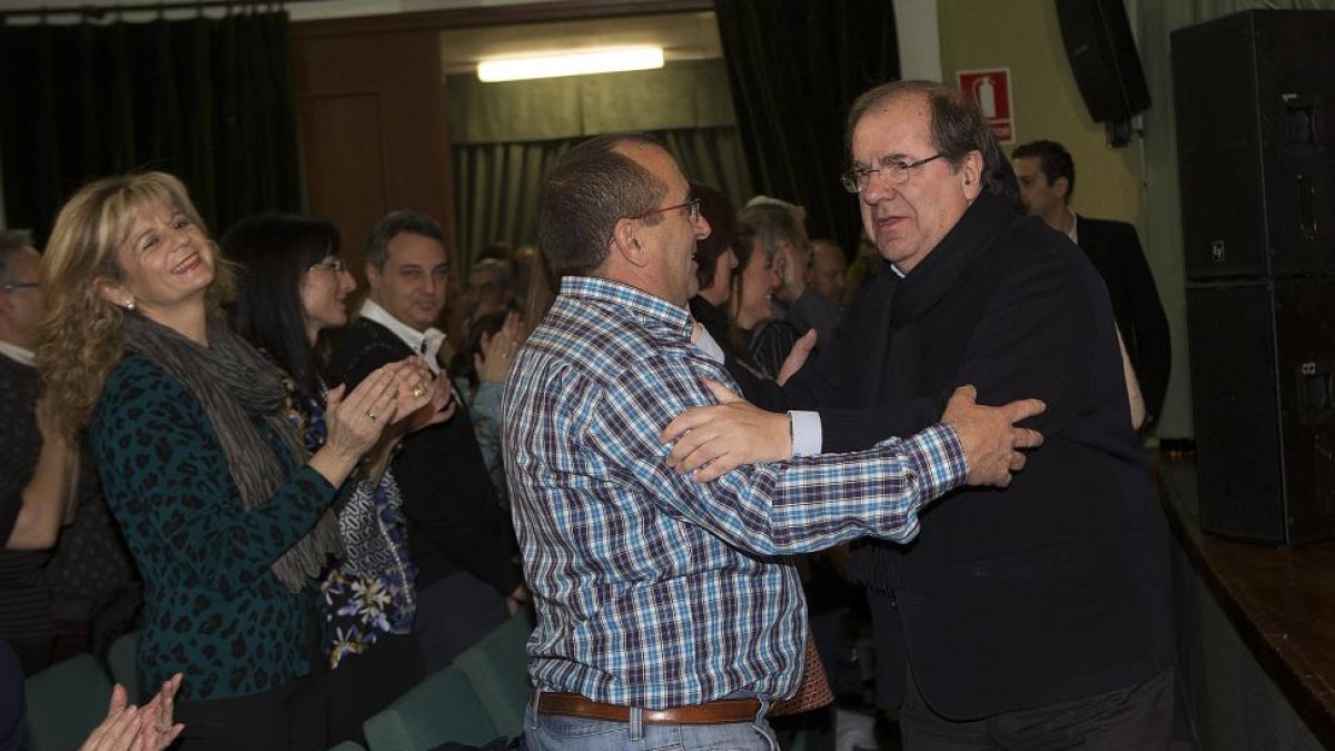 El presidente del PP de Castilla y León, Juan Vicente Herrera, y el vicesecretario general de Organización del Partido Popular, Fernando Martinez Maillo, participan en un acto público del partido-Ical