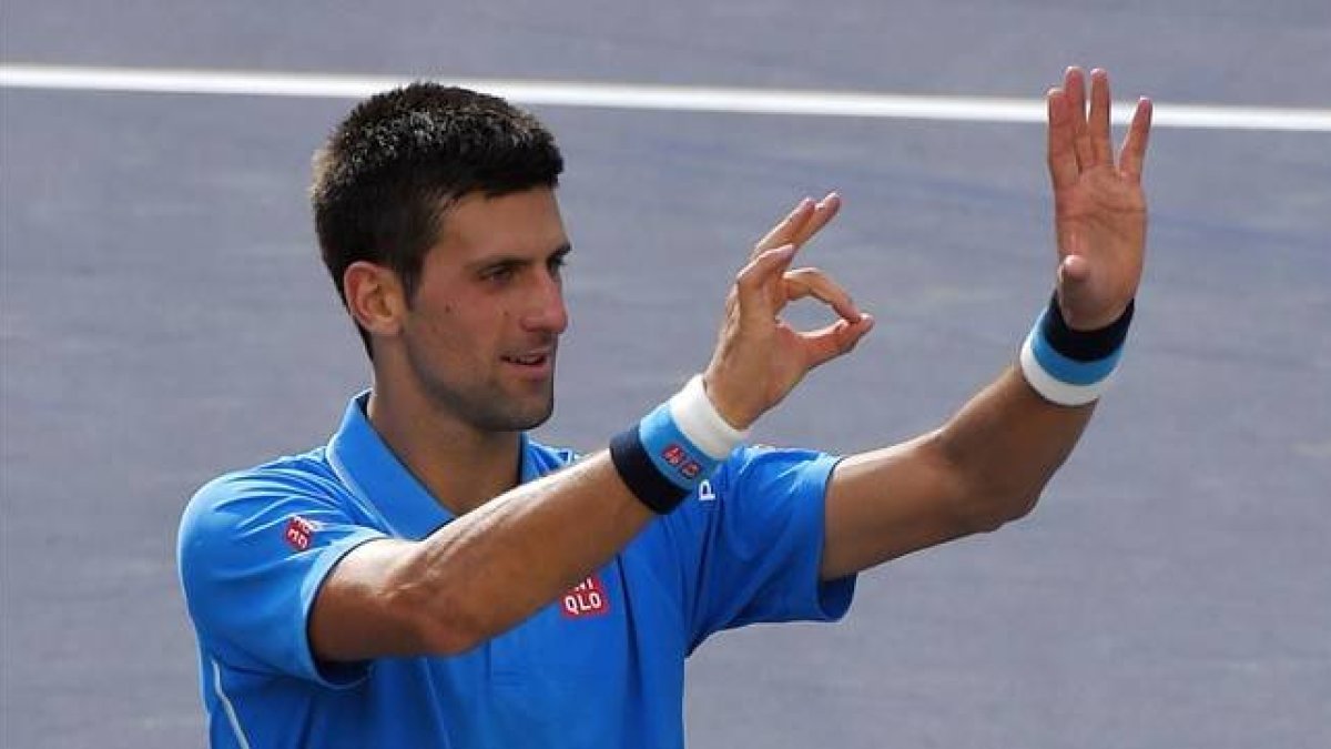 Djolovic celebra su victoria número 50 en un torneo.-Foto:   AP / MARK J. TERRILL