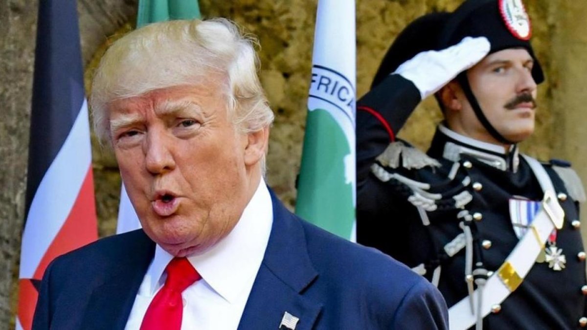 El presidente de EEUU, Donald Trump, durante la cumbre del G7 en Taormina.-CIRO FUSCO / EFE