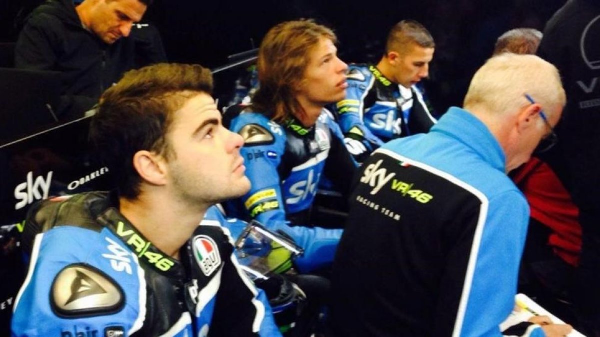Romani Fenati, en el box del equipo VR46 Sky.-VR46 SKY PRESS