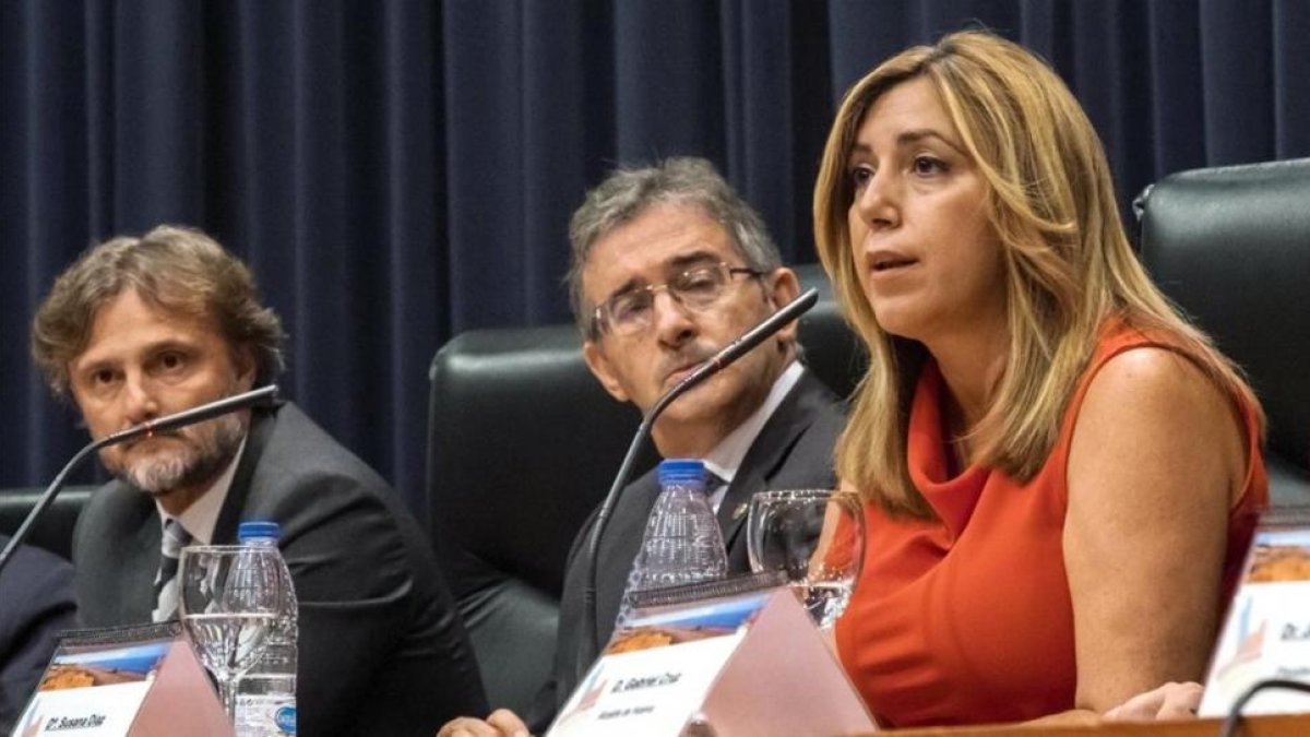 La presidenta de la Junta de Andalucía, Susana Díaz, en un acto oficial en Huelva.-EFE / JULIÁN PÉREZ