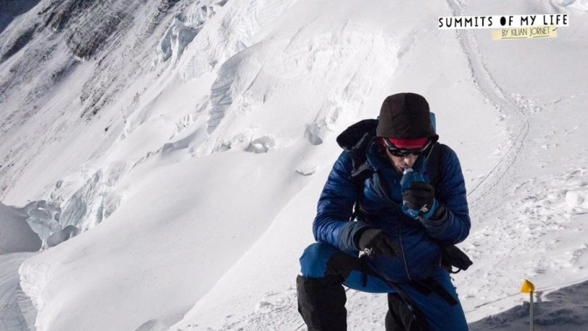 Kilian Jornet, en su ascenso al Everest.-