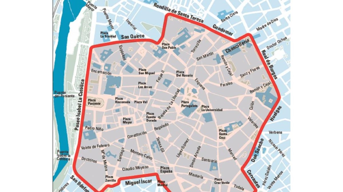 Previsión de cortes de calles para el día sin coche.-El Mundo de Castilla y León
