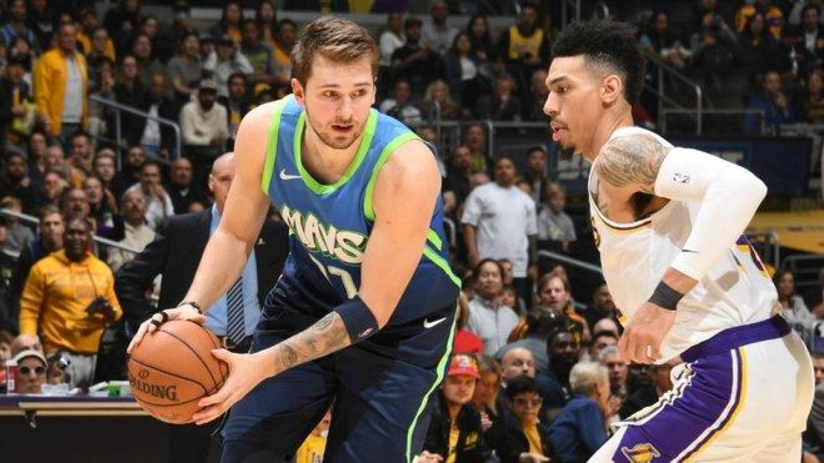 Luka Doncic en el partido contra los Lakers.-TWITTER / NBA