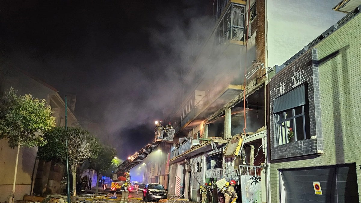 Explosión en la calle Goya de Valladolid. POLICÍA VALLADOLID