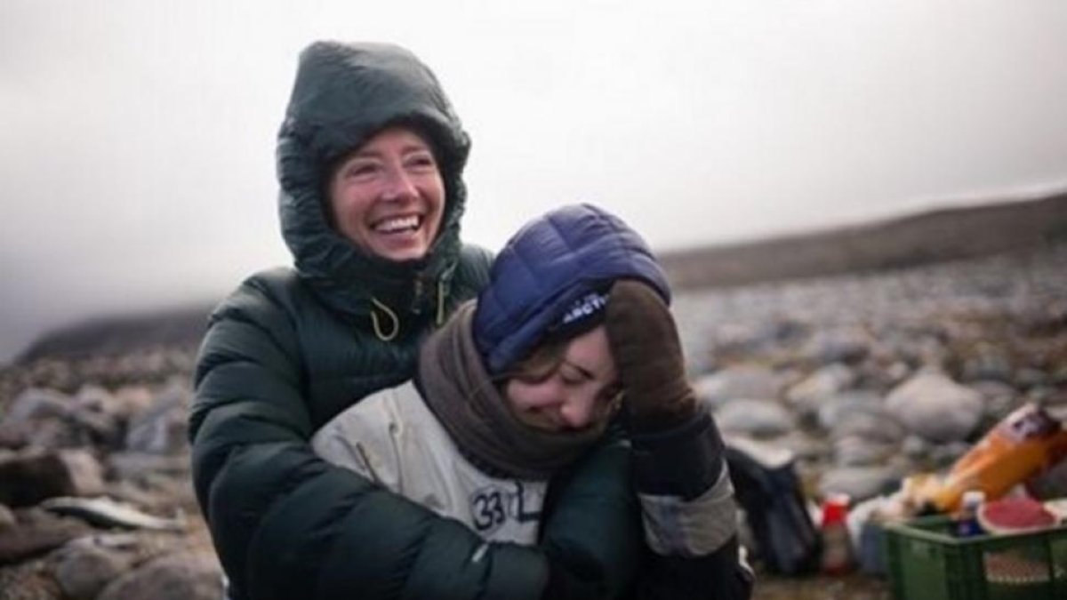 Emma Thompson y su hija Gaia en el Ártico.-INSTAGRAM