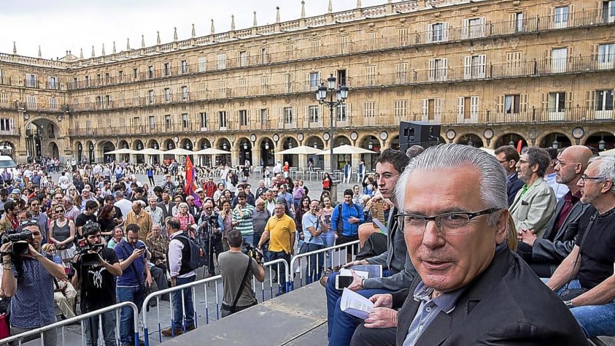 Garzón, durante el acto celebrado ayer en Salamanca.-ICAL