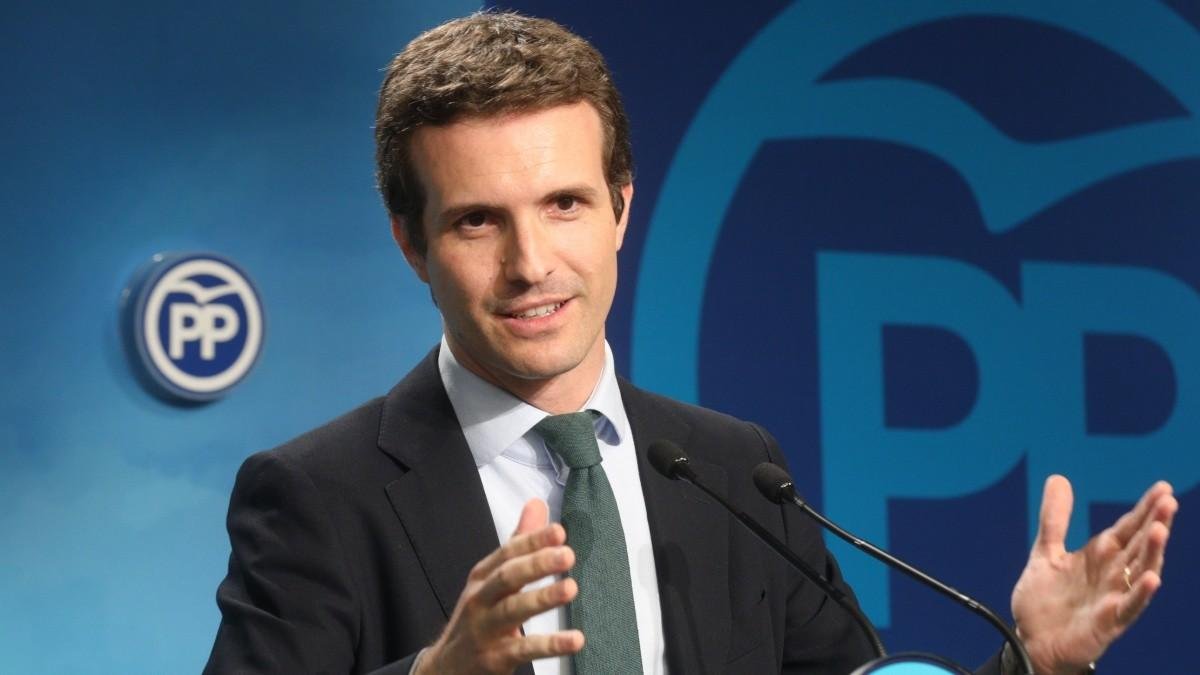 Pablo Casado, presidente del PP.-