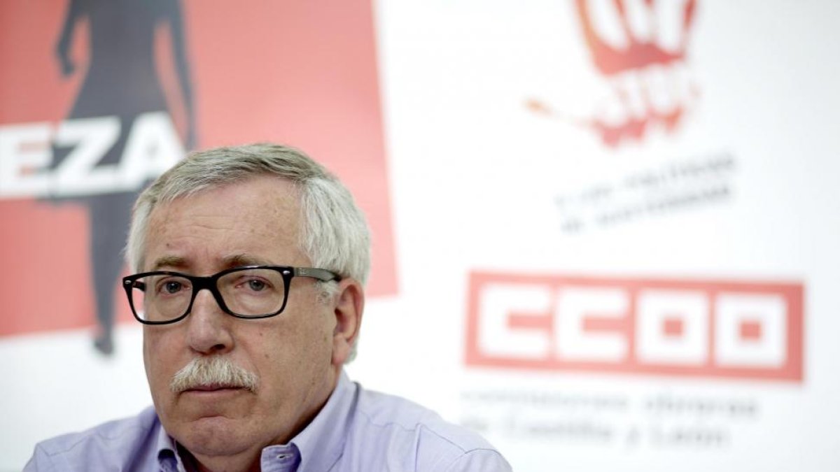 El secretario general de Comisiones Obreras, Ignacio Fernández Toxo, presenta en Salamanca la campaña confederal 'Contra la pobreza salarial y social'-ICAL