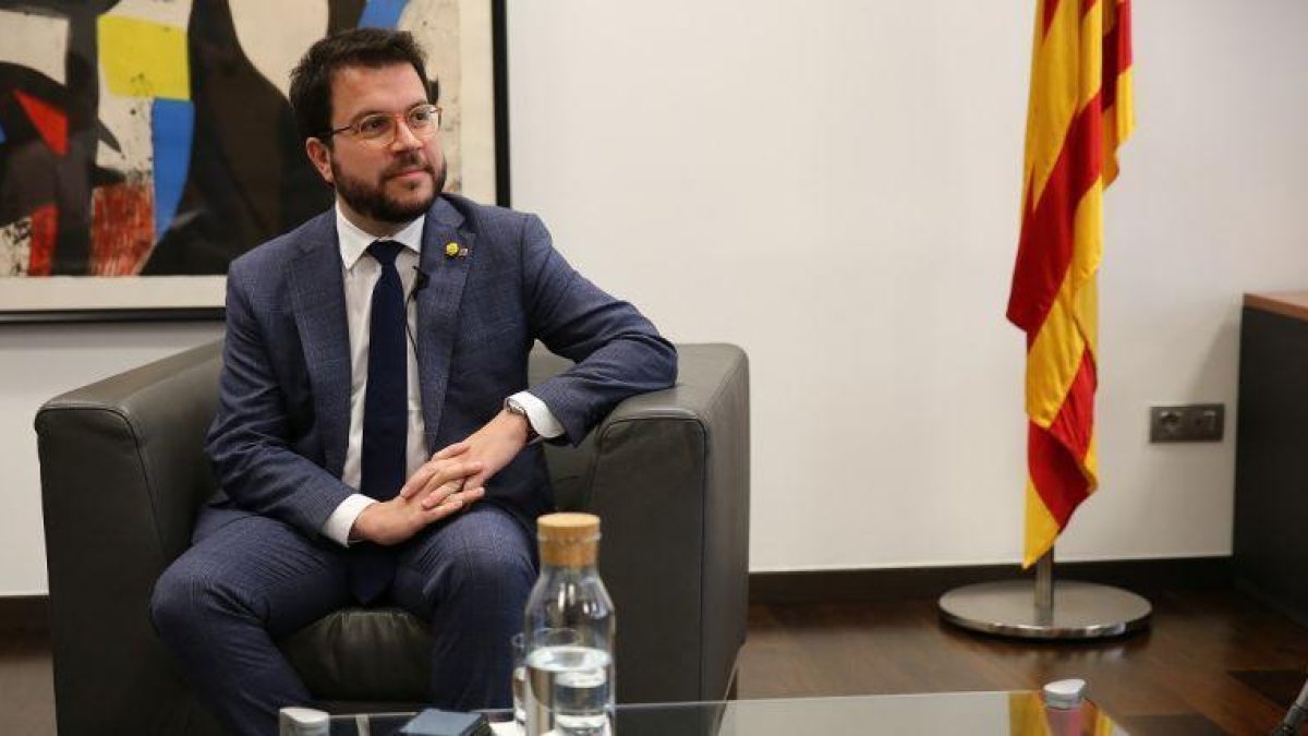 El coordinador nacional de ERC Pere Aragonès advierte que ejercerán la autodeterminación si la mesa de diálogo no avanza.-ZML