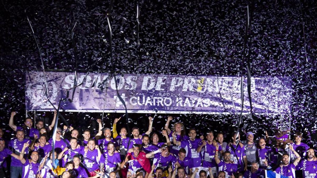 Celebración del ascenso del Real Valladolid en 2018