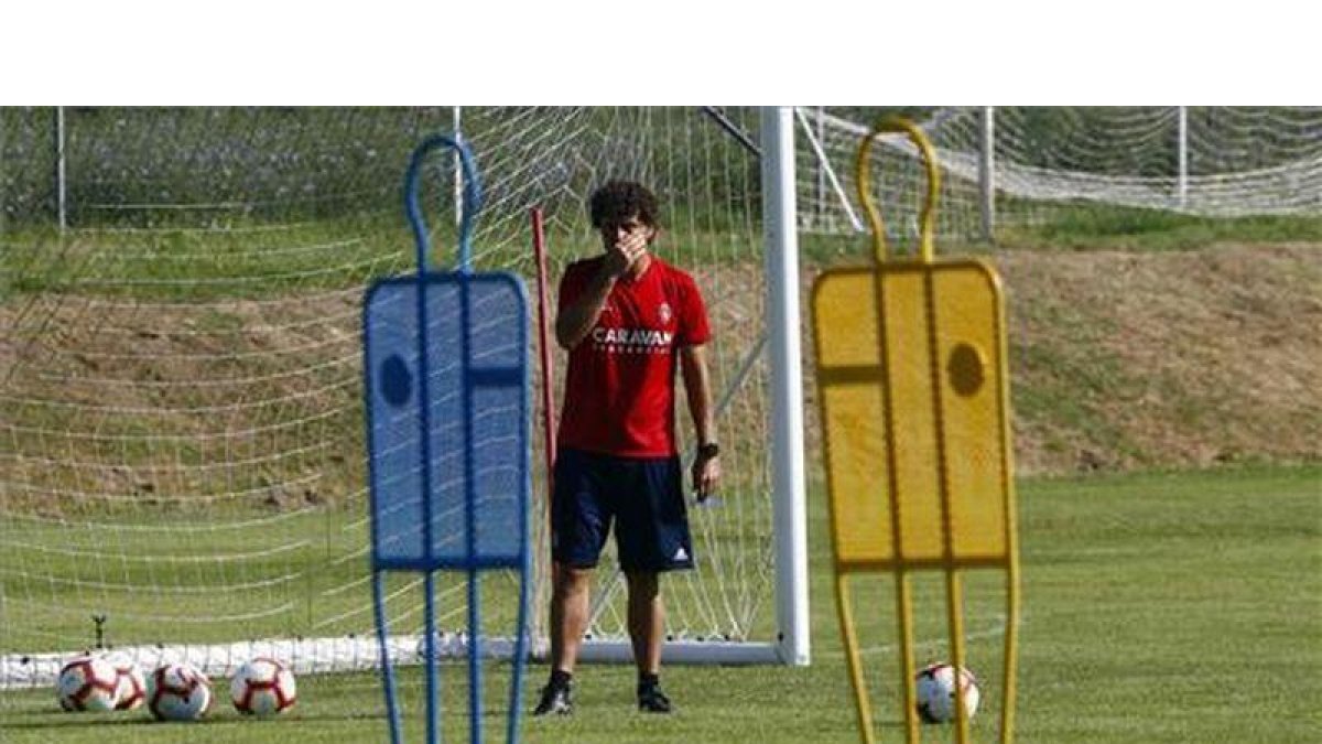 Idiakez, en un entrenamiento de esta semana en Boltaña-JAIME GALINDO