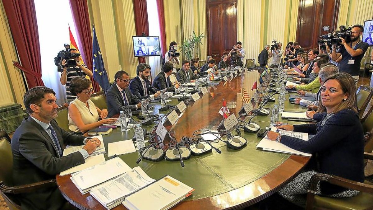 La consejera de Agricultura, Milagros Marcos, en la Conferencia Sectorial de Agricultura en Madrid.-ICAL