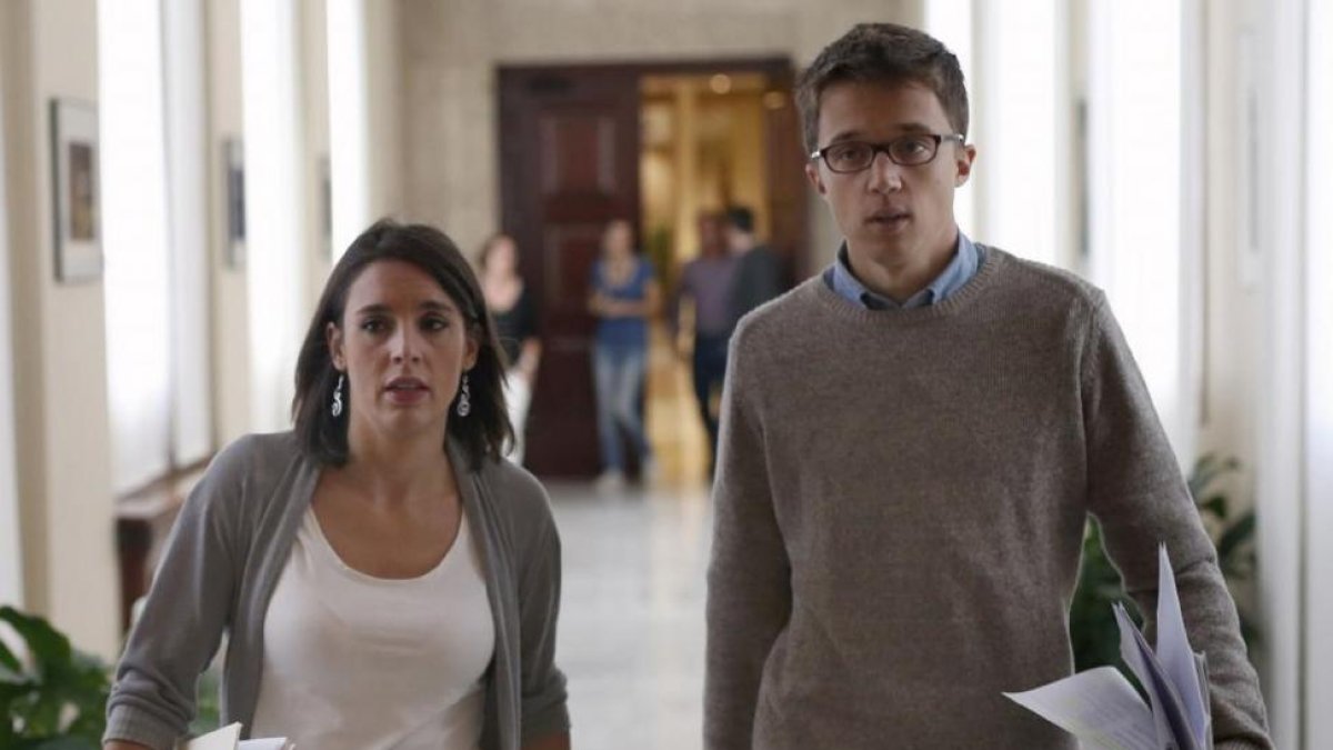 Irene Montero junto a Íñigo Errejon.-EL MUNDO