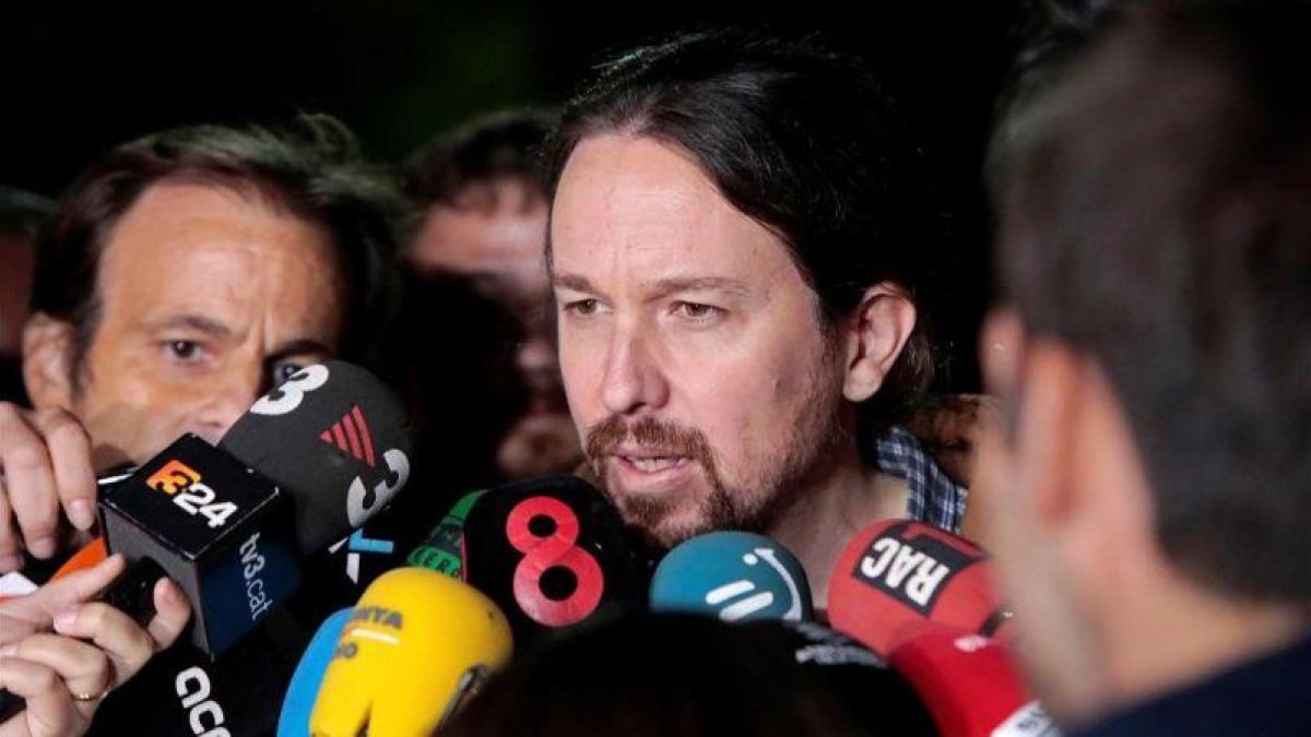 Pablo Iglesias, el pasado viernes, a su salida de la prisión de Lledoners.-SUSANNA SÁEZ (EFE)