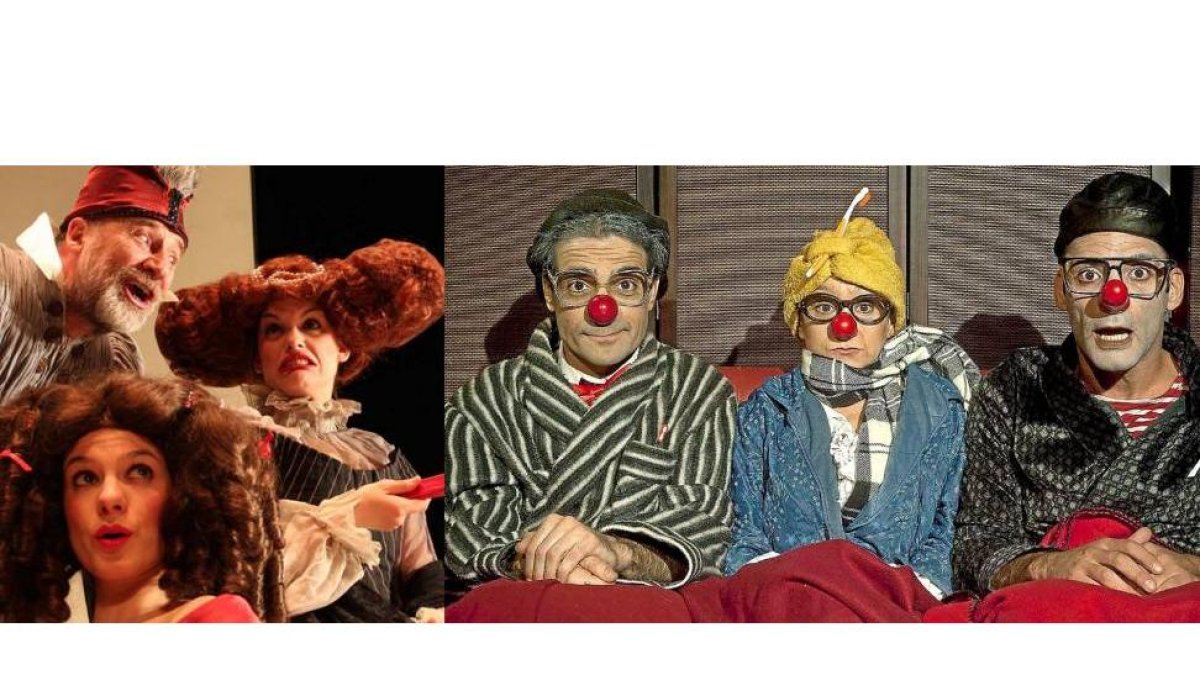 (Izq) Julio Lázaro en 'Clásicos Cómicos' y URdiales en una escena de 'Sofá de escai' (dcha)-El Mundo