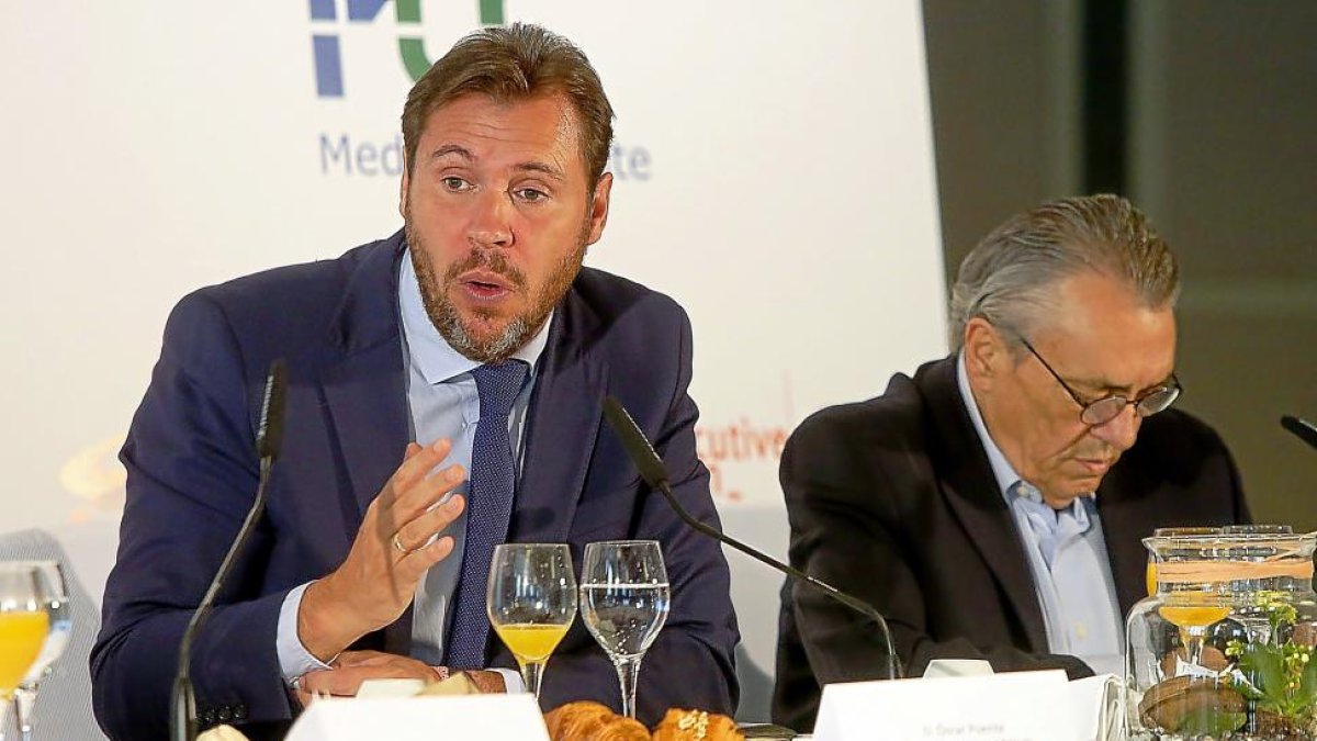 Óscar Puente, en un momento de su intervención en Madrid.-RAQUEL P. VIECO