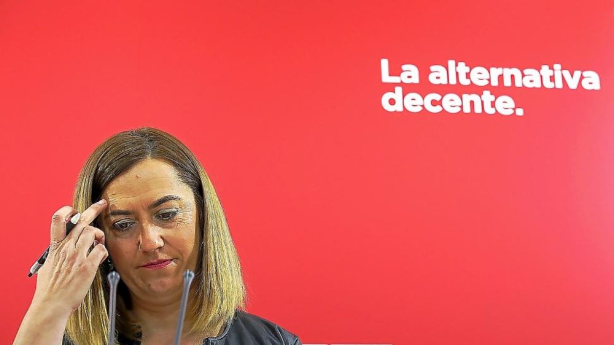 Virginia Barcones, durante su comparecencia ante los medios.-ICAL
