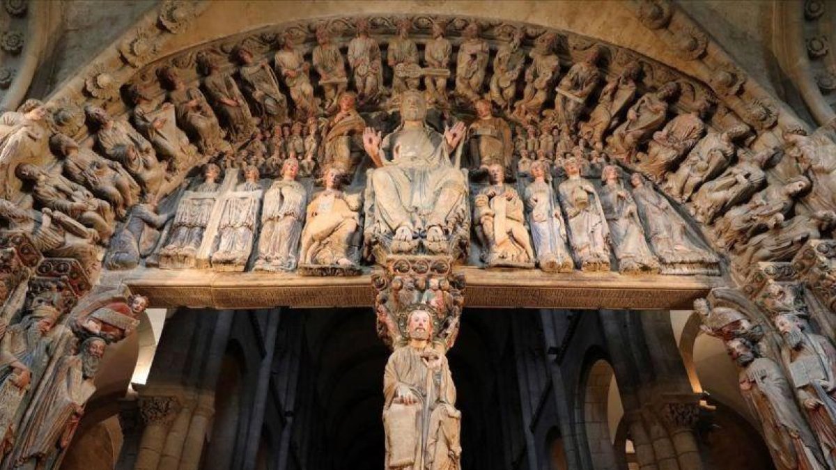 El pórtico de la Gloria de la catedral de Santiago de Compostela.-EL PERIÓDICO