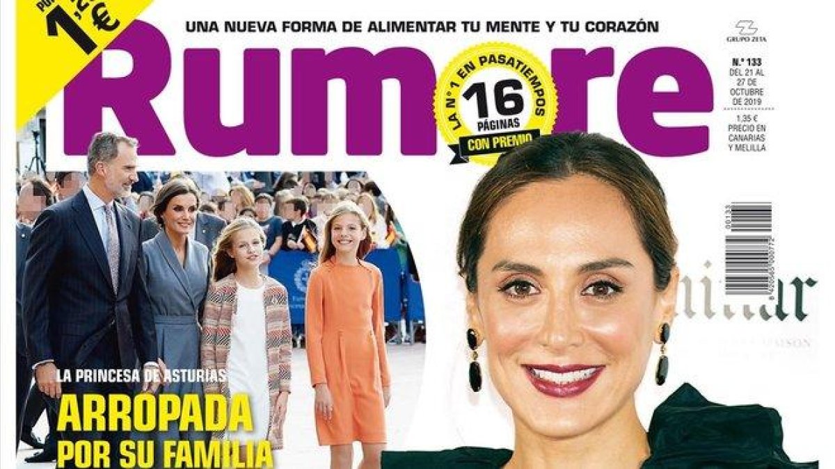 Portada de ’Rumore’ protagonizada por Tamara Falcó.-