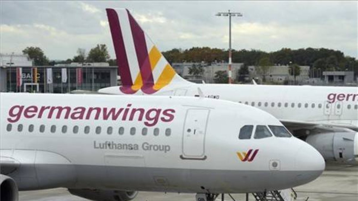 Un avión de Germanwings.-