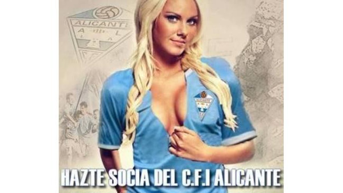 Cartel del C.F.I Alicante para captar socias.-Foto: TWITTER