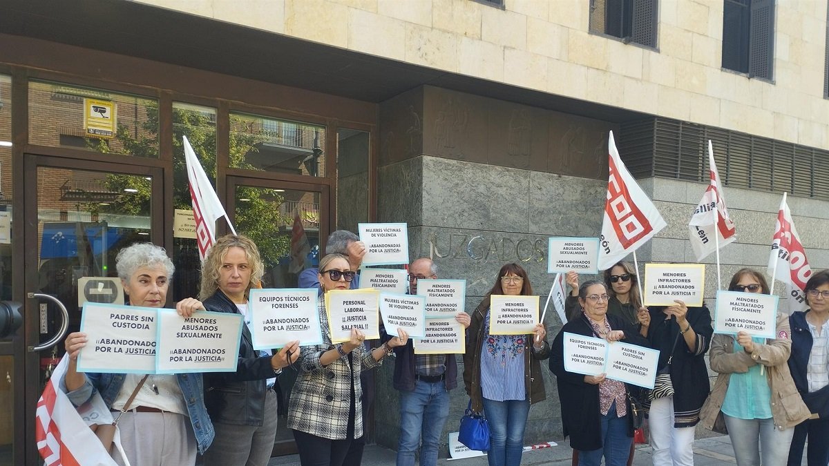 Huelga del personal laboral de Justicia. EUROPA PRESS