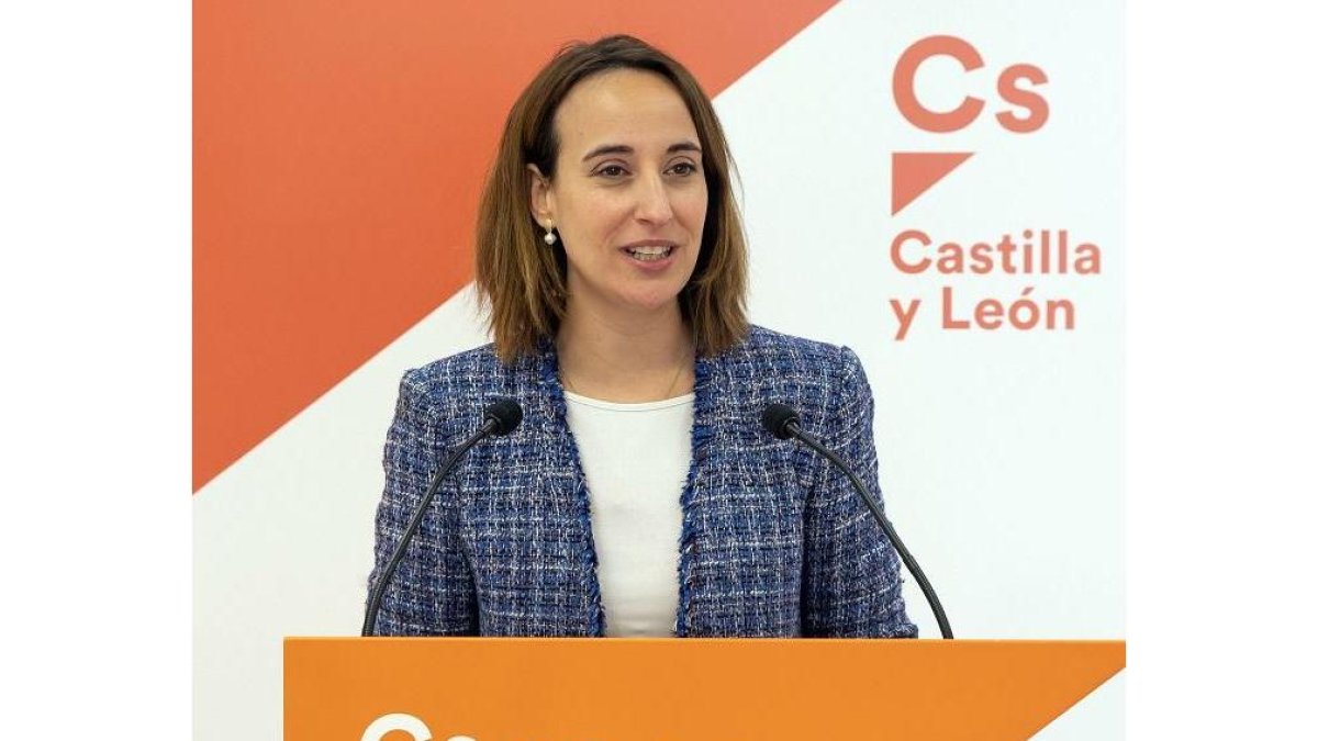 Pilar Vicente, durante la rueda .-ICAL