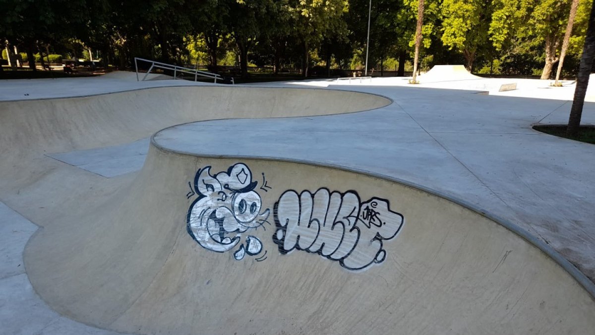 Imagen de la pista de stake graffiteada. - EM