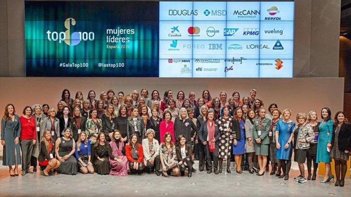 Foto de grupo en el acto celebrado el lunes en Madridde las Top 100 Mujeres Líderes.-