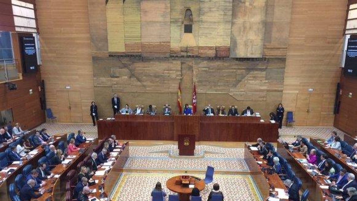 Salón de Plenos de la Asamblea de Madrid.-TWITTER