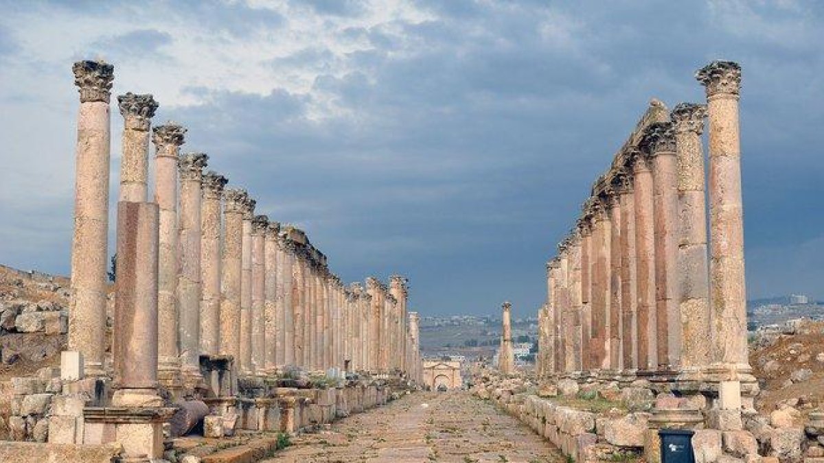 Ruinas romanas de Jerash, en el norte de Jordania.-