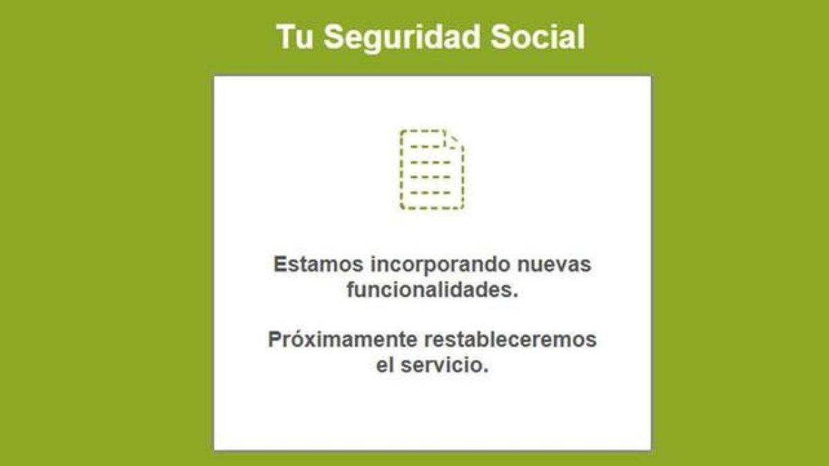 El simulador de la Seguridad Social para calcular la pensión, fuera de servicio.-