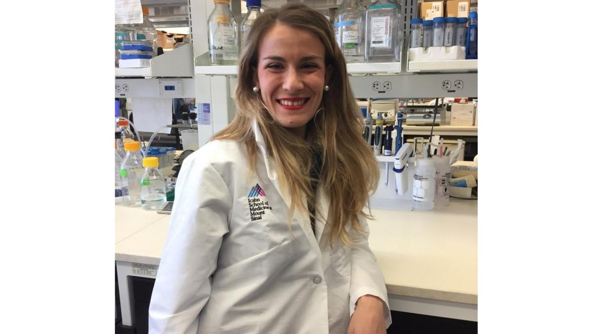 La bióloga vallisoletana Catalina Requejo en el Hospital Mount Sinai de Nueva York.-EL MUNDO