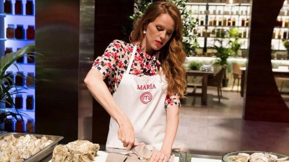 María Castro, en la cocina de Masterchef celebrity 3.-RTVE