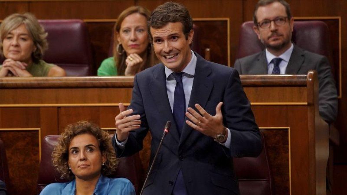 Pablo Casado en el Congreso de los Diputados-JOSE LUIS ROCA