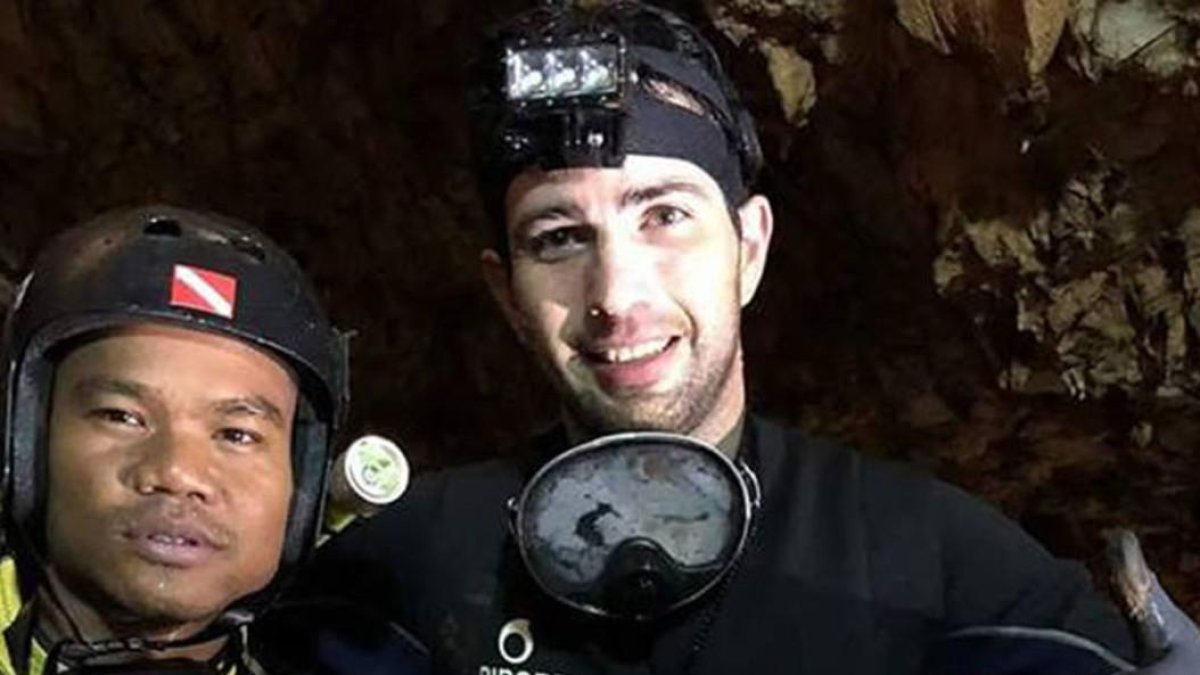 Fernando Raigal, el buzo español que colabora en el rescate de los 13 adolescentes de Tailandia.-TWITTER