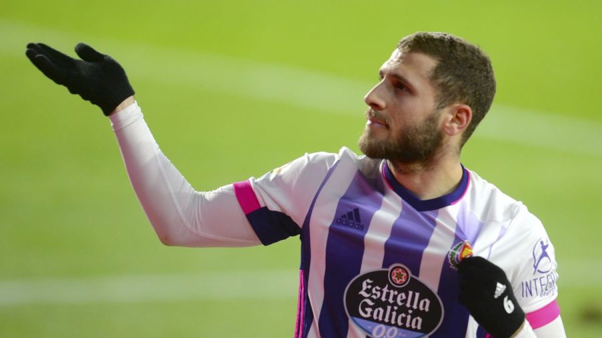 Shon Weissman, delantero del Real Valladolid. / LALIGA