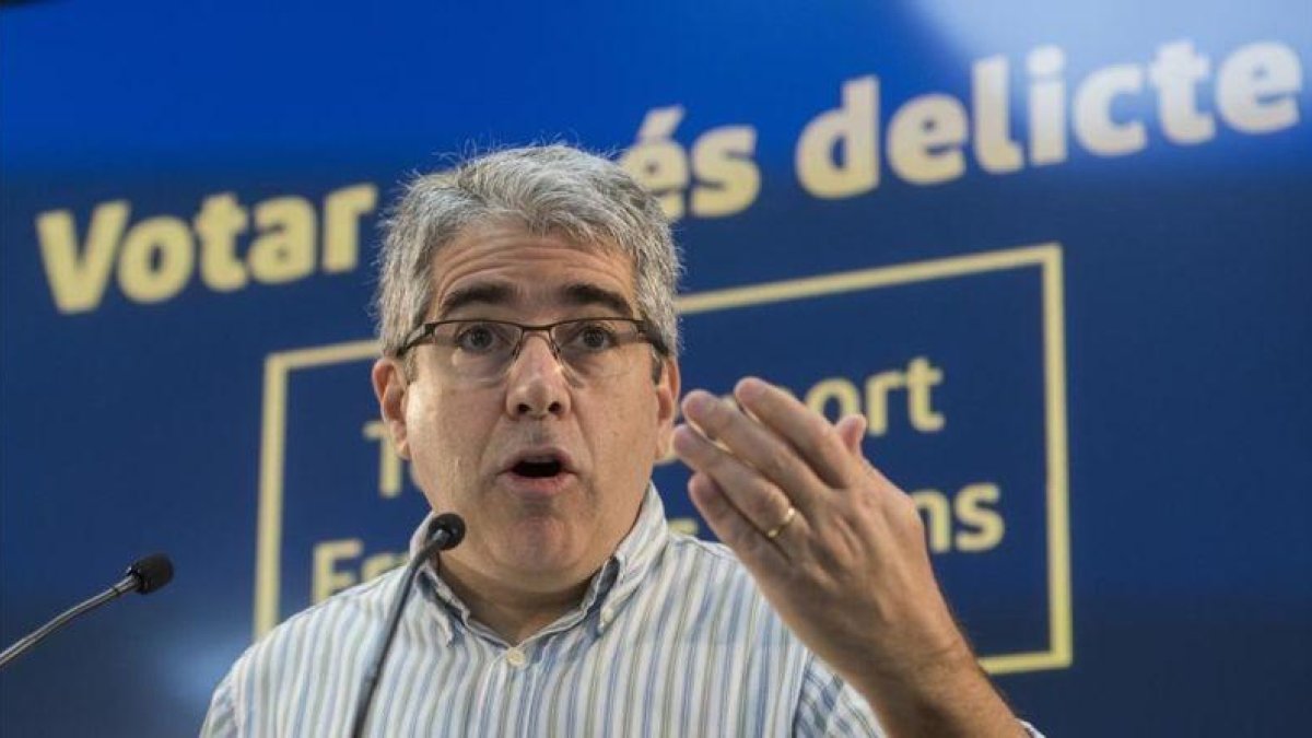 Rueda de prensa de Francesc Homs en la sede de PDeCAT antes del juicio por el 9N en el Tribunal Supremo en Madrid-FERRAN SENDRA