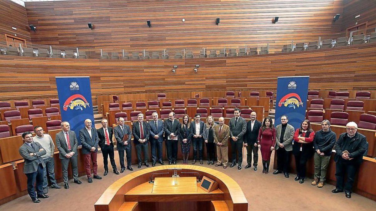 Varios miembros de la Comisión de Asesoramiento de la celebración del aniversario del Estatuto.-ICAL